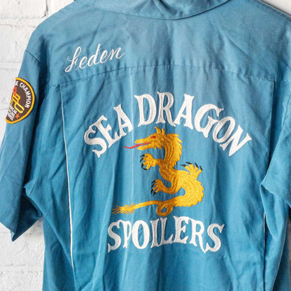 SEA DRAGON EMBROYDERY BOWLING SHIRTS 1960'S VINTAGE