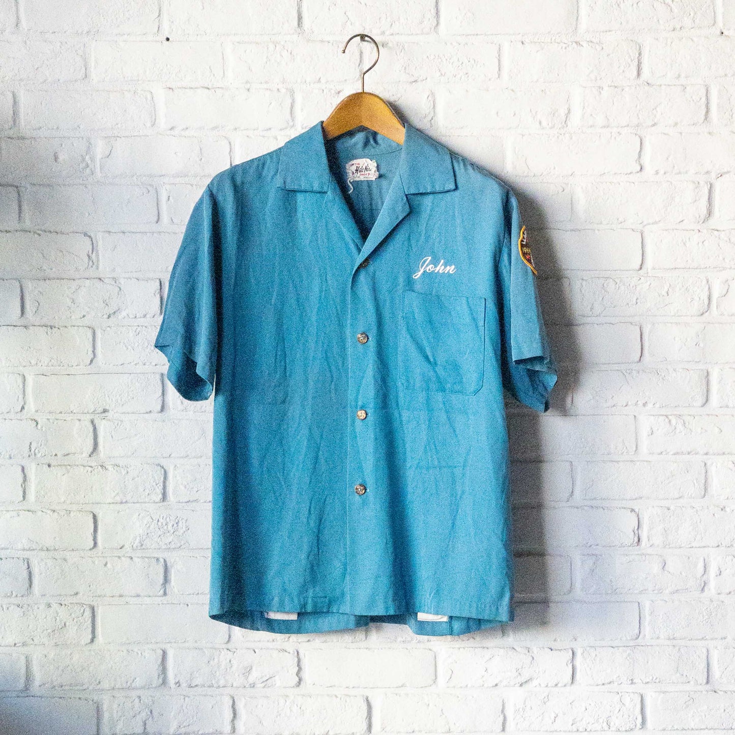 SEA DRAGON EMBROYDERY BOWLING SHIRTS 1960'S VINTAGE
