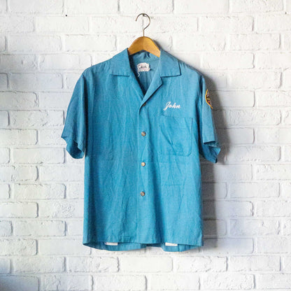 SEA DRAGON EMBROYDERY BOWLING SHIRTS 1960'S VINTAGE