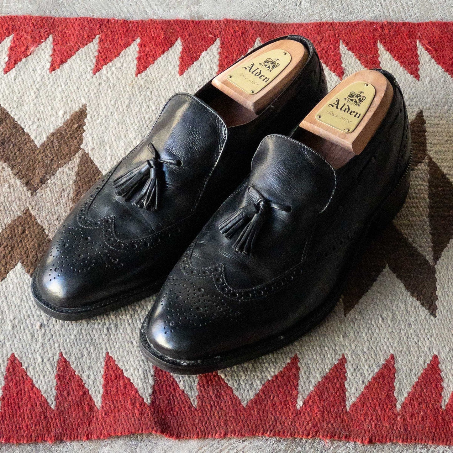 ”FREEMAN” TASSEL WING TIP  SHOES 1970's DEAD STOCK