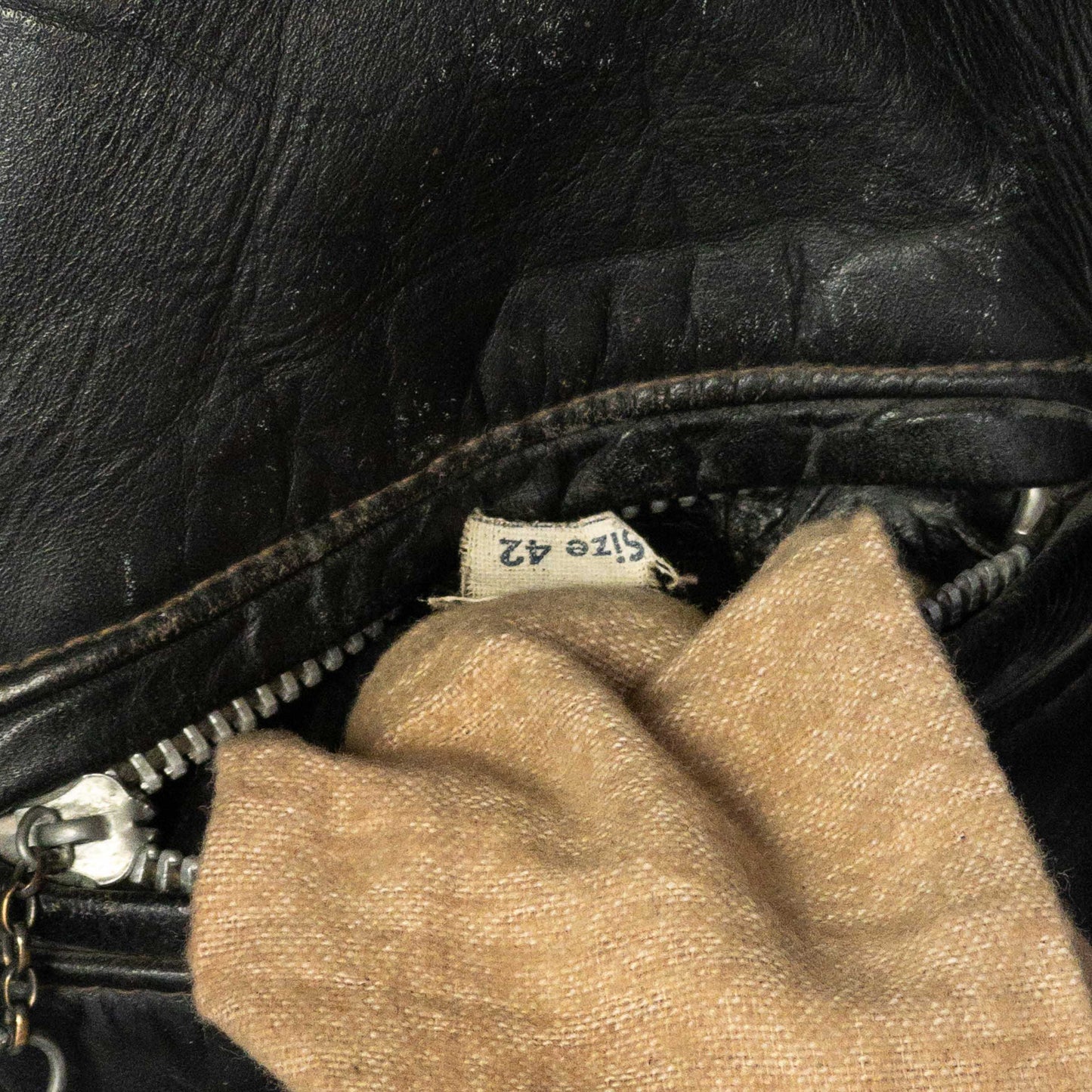 SCHOTT CAFE RACER LEATHER JACKET (42) 1970'S VINTAGE