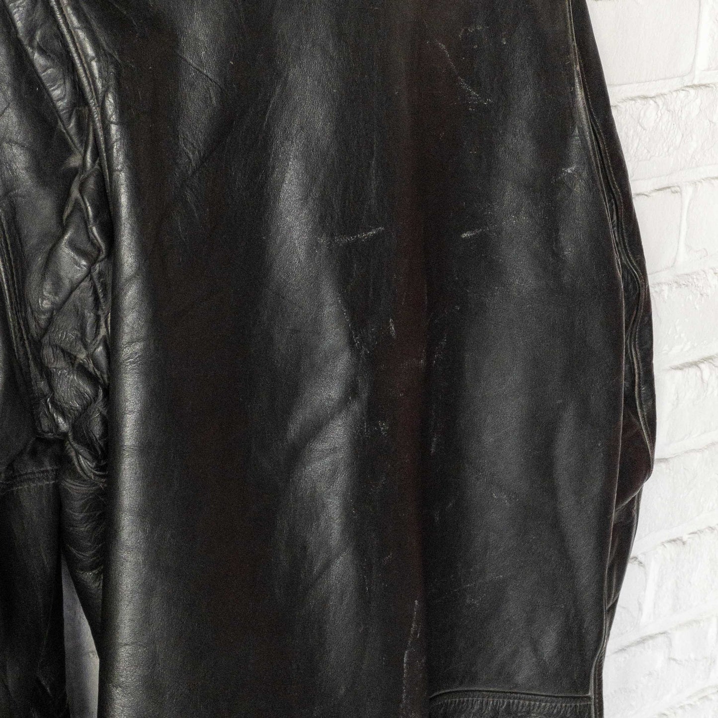 SCHOTT CAFE RACER LEATHER JACKET (42) 1970'S VINTAGE