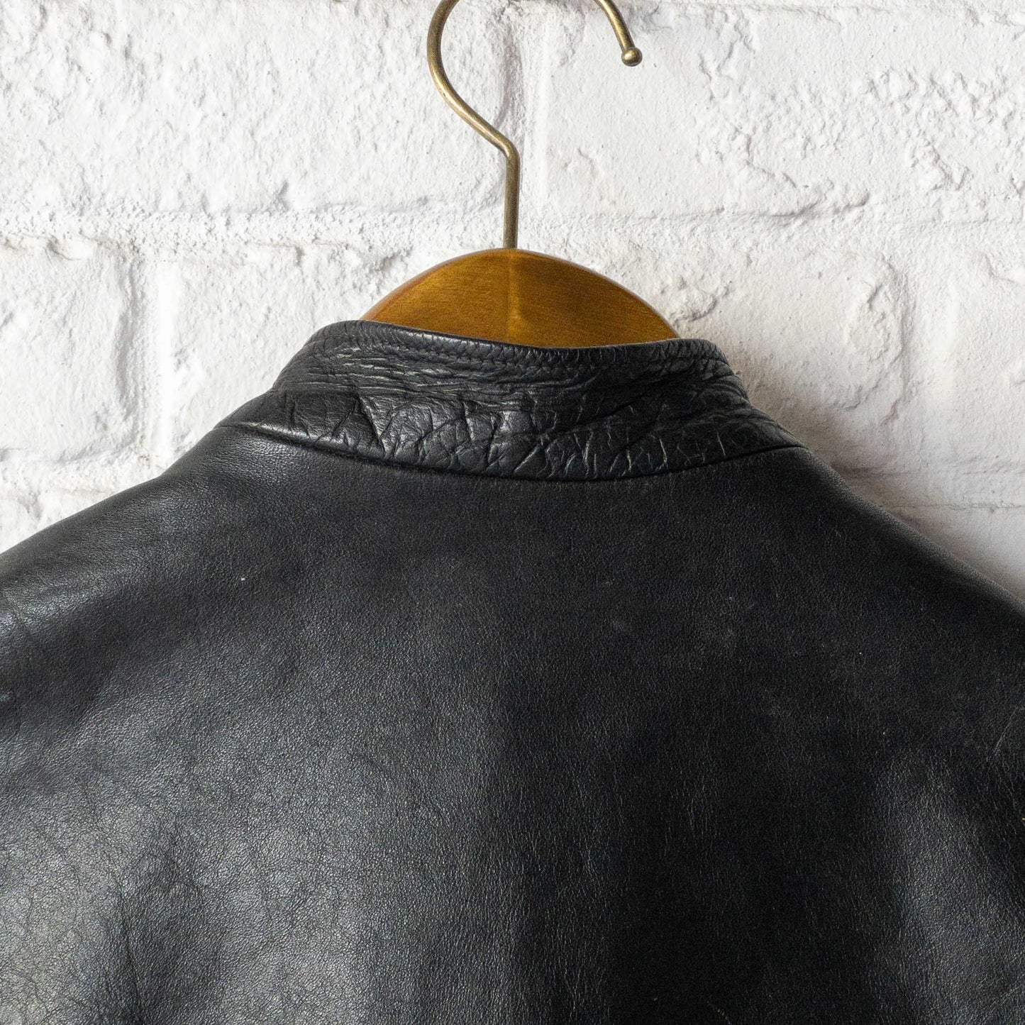 SCHOTT CAFE RACER LEATHER JACKET (42) 1970'S VINTAGE