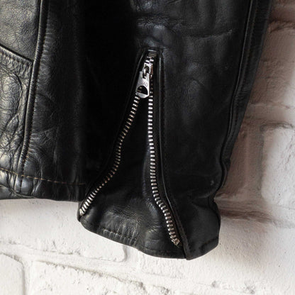 SCHOTT CAFE RACER LEATHER JACKET (42) 1970'S VINTAGE