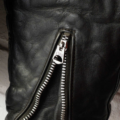 SCHOTT CAFE RACER LEATHER JACKET (42) 1970'S VINTAGE