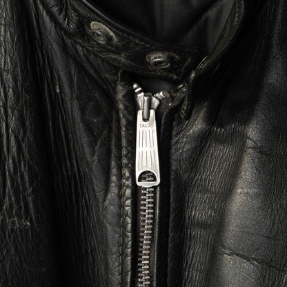 SCHOTT CAFE RACER LEATHER JACKET (42) 1970'S VINTAGE