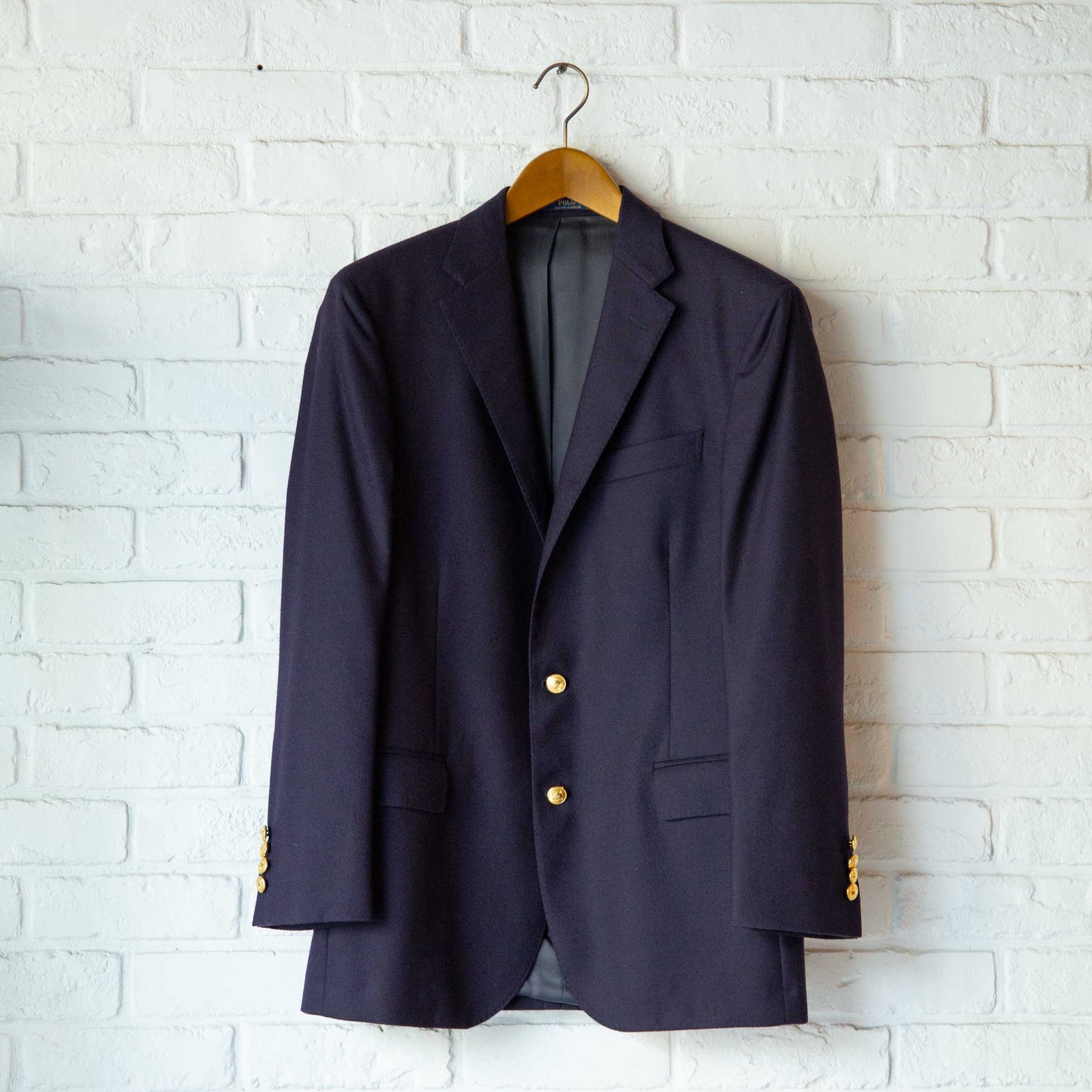 RALPH LAUREN NAVY BLAZER 2000'S DEAD STOCK