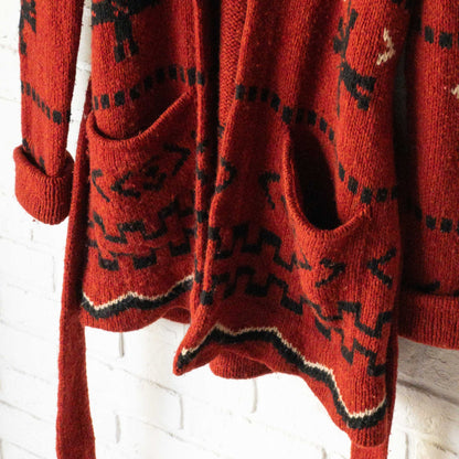 RALPH LAUREN LONG HAND KNIT CARDIGAN 1990'S VINTAGE