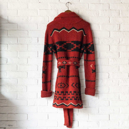 RALPH LAUREN LONG HAND KNIT CARDIGAN 1990'S VINTAGE