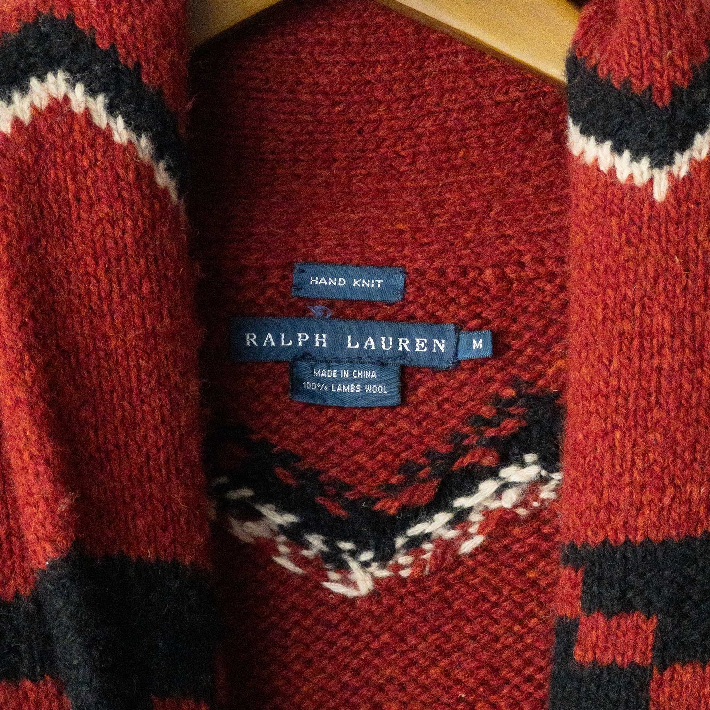 RALPH LAUREN LONG HAND KNIT CARDIGAN 1990'S VINTAGE