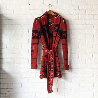 RALPH LAUREN LONG HAND KNIT CARDIGAN 1990'S VINTAGE