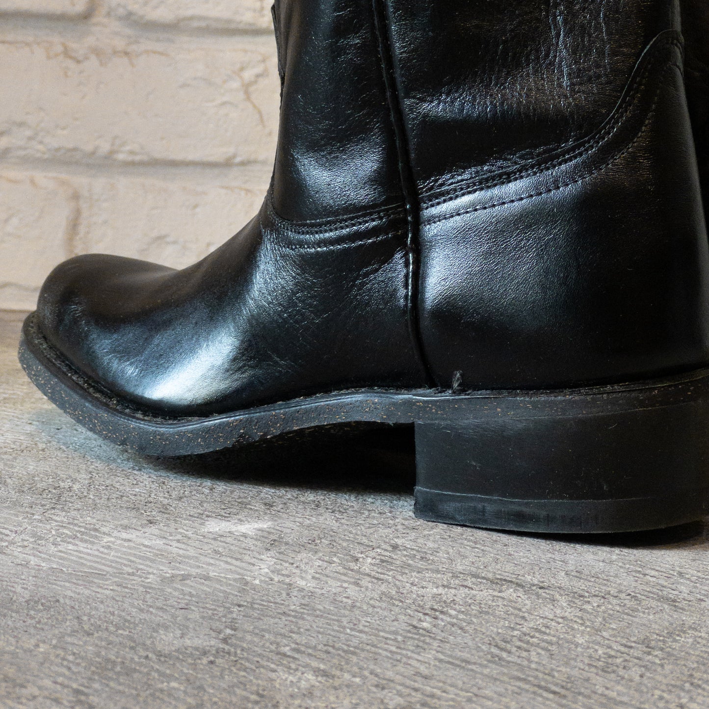 ACME BLACK WESTERN BOOTS 1960'S DEAD STOCK