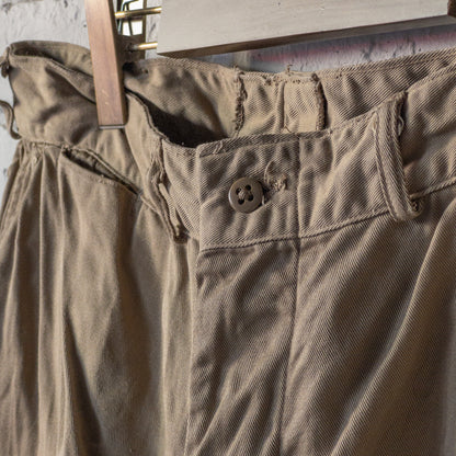 US ARMY M51 LIGHT WEIGHT CHINO TROUSERS PANTS 52'S ALMOST DEAD STOCK