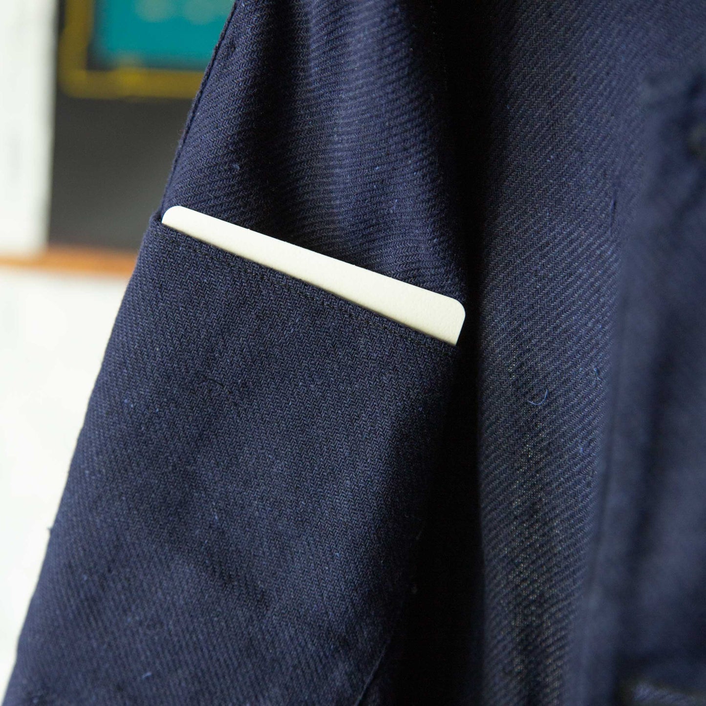 FRENCH INDIGO LINEN/COTTON WORK JACKET 1930'S DEAD STOCK