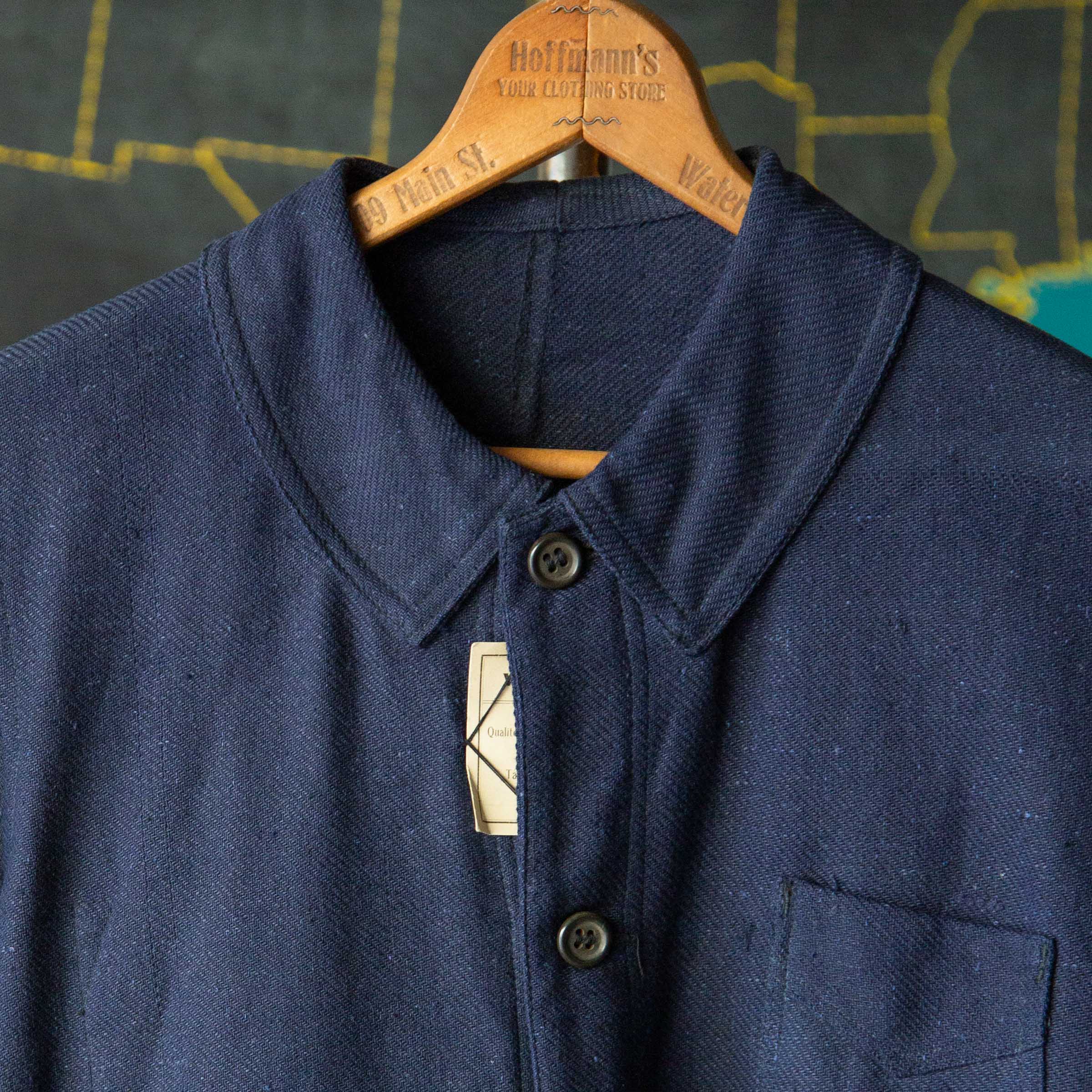 FRENCH INDIGO LINEN/COTTON WORK JACKET 1930'S DEAD STOCK – WANDERER