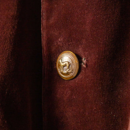 BRITISH HORSE RIDING VELVET HORSE RIDING JACKET 1900'S VINTAGE