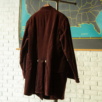 BRITISH HORSE RIDING VELVET HORSE RIDING JACKET 1900'S VINTAGE