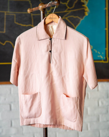UNKNOWN PINK BLACK PULLOVER SHIRTS 50'S VINTAGE