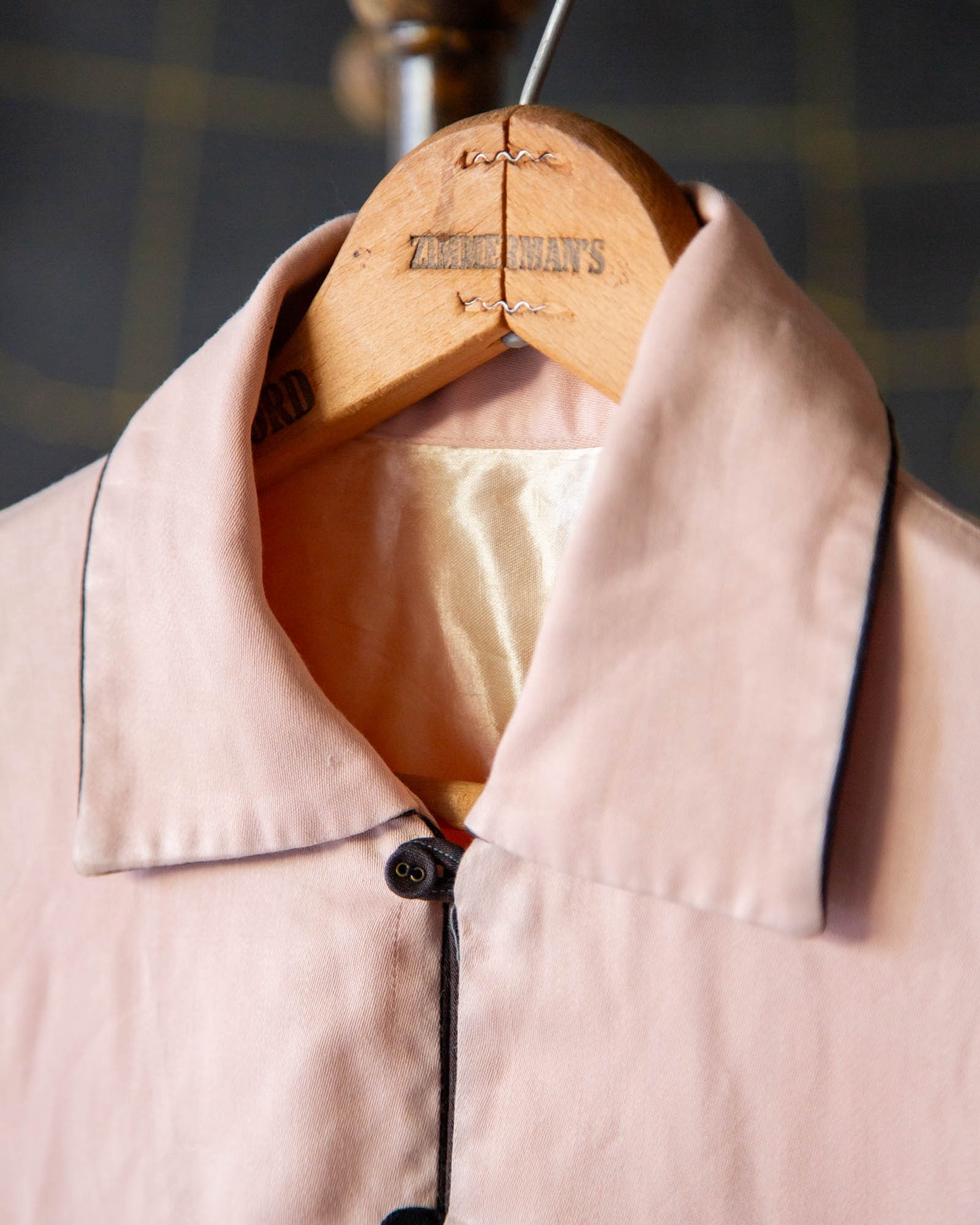 UNKNOWN PINK BLACK PULLOVER SHIRTS 50'S VINTAGE