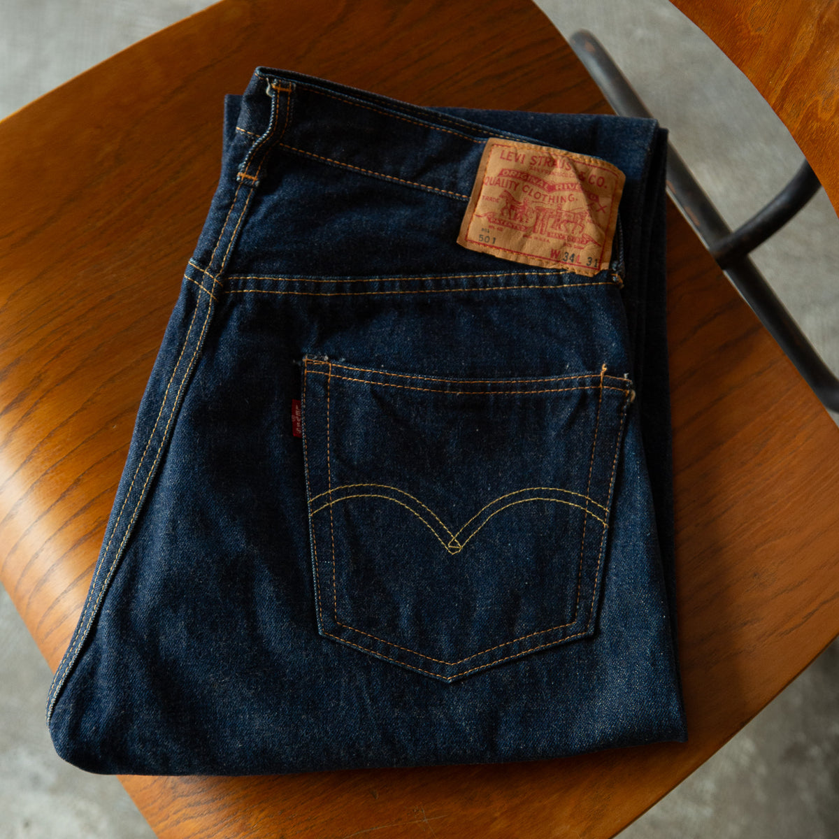 1960's LEVI'S 501 501 BIGE JEANS