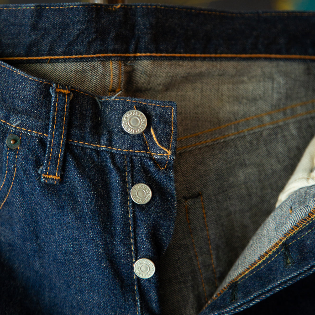 1960's LEVI'S 501 501 BIGE JEANS