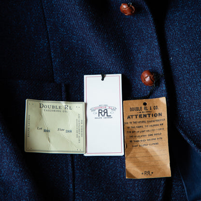 RRL INDIGO TWEED 3B JACKET DEAD STOCK