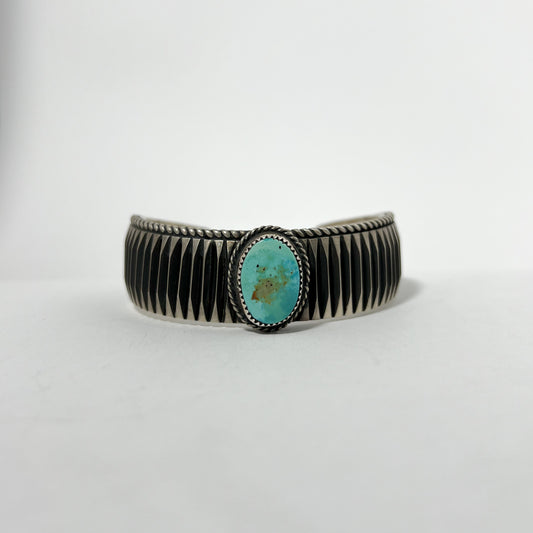 NAVAJO TURQUOISE BRACELET by LEANDER TAHE var.2