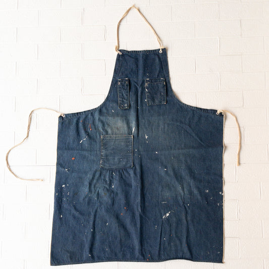 OLD DENIM WORK EPRON 1930-40'S VINTAGE