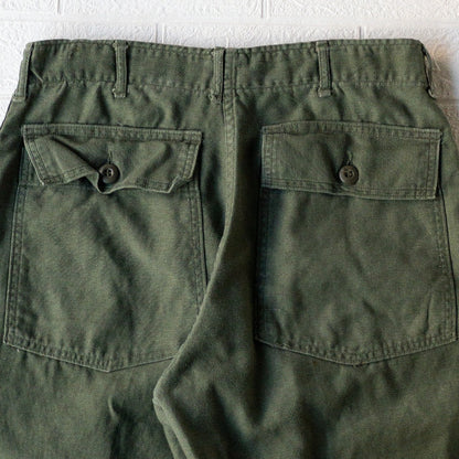 US ARMY COTTON SATEEN BAKER PANTS 1960'S VINTAGE(OG107)