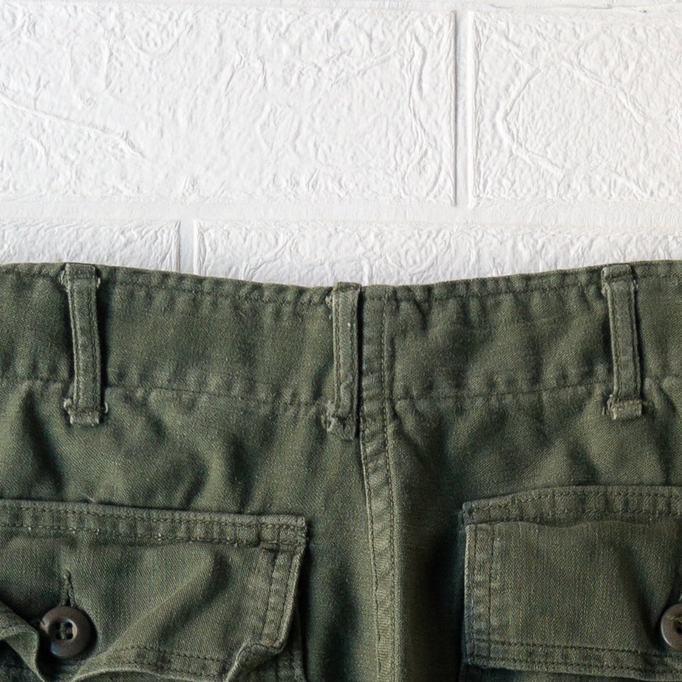 US ARMY COTTON SATEEN BAKER PANTS 1960'S VINTAGE(OG107)