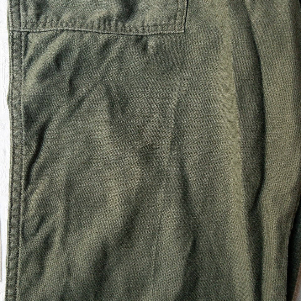 US ARMY COTTON SATEEN BAKER PANTS 1960'S VINTAGE(OG107)