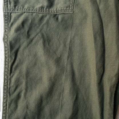 US ARMY COTTON SATEEN BAKER PANTS 1960'S VINTAGE(OG107)