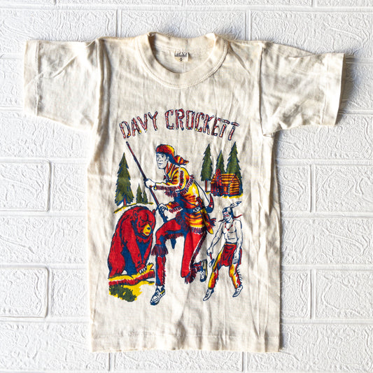 DAVY CROCKETT KIDS T-SHIRTS DEAD STOCK 1940'S