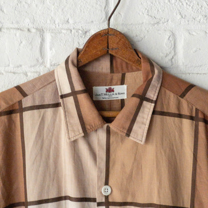 JAS .T.MULLIN & SONS SHORT SLEEVE CHECK SHIRTS 50'S VINTAGE