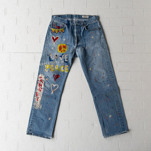 SHANANA MIL DAISY® LEVI'S 501XX PAINTED JEANS var.2