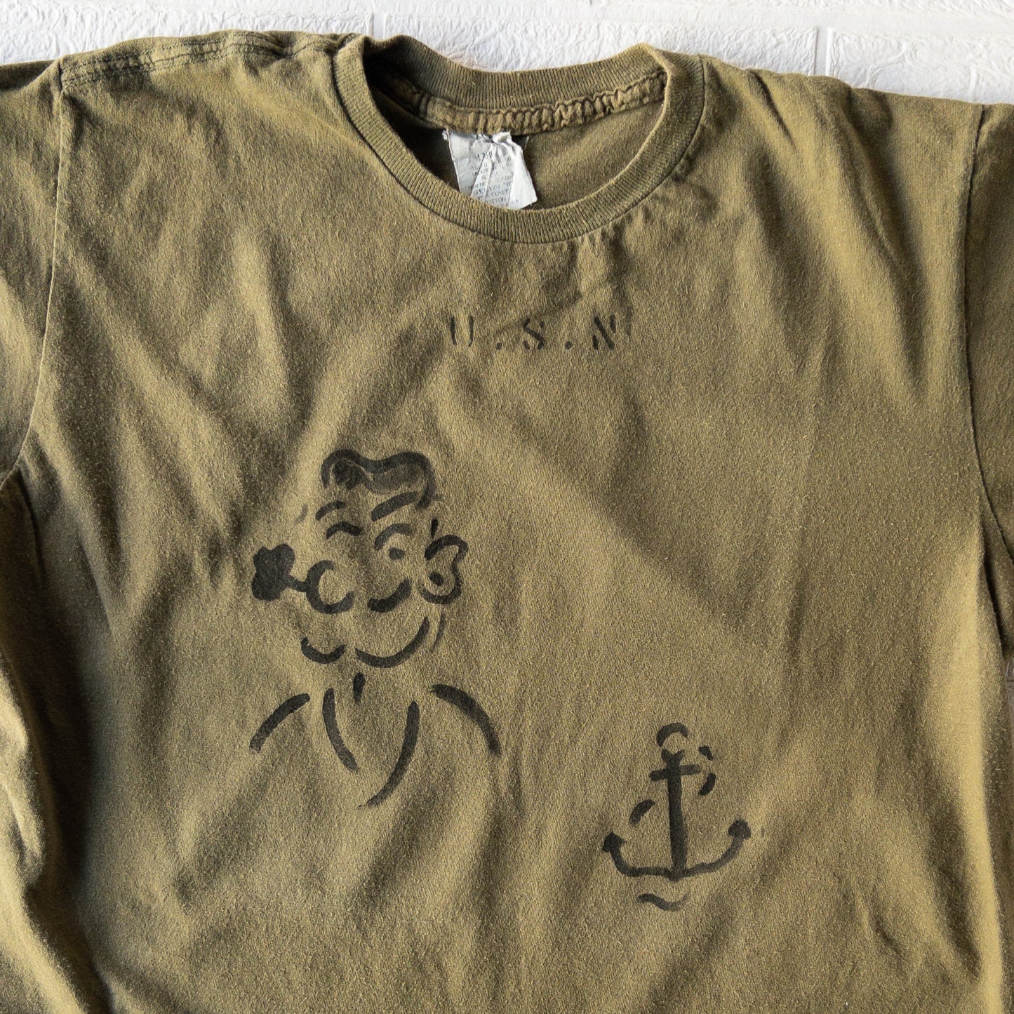 SHANANA MIL GYPSY HAND PAINT USN POPEYE TEE (OG)var.1