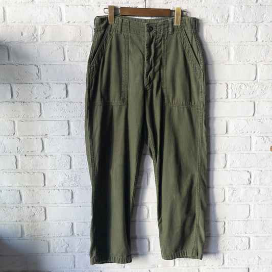 U.S. ARMY COTTON SATEEN BAKER PANTS 1970'S VINTAGE(OG107)