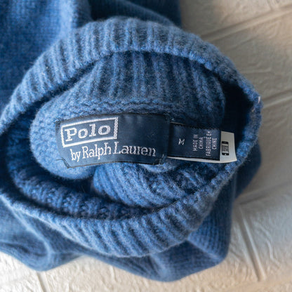 POLO RALPH LAUREN WOOL CASHIMERE POCKET TURTLE KNIT