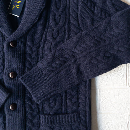 POLO RALPH LAUREN SHAWL CABLE CARDIGAN