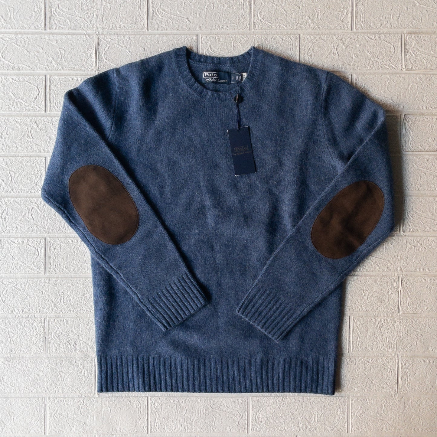 POLO RALPH LAUREN  SUEDE PATCH KNIT