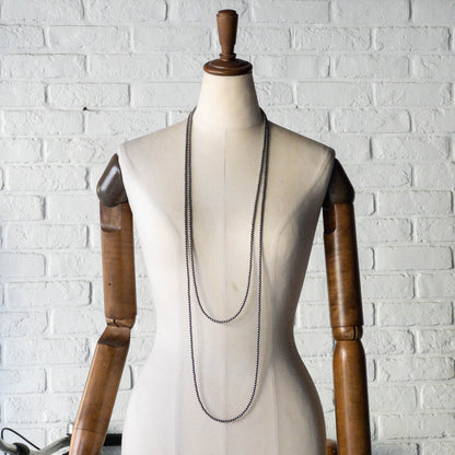 NAVAJO PERL  SILVER LONG NECKLACE