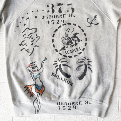 SHANANAMIL GYPSY USN PINUP HAND DRAWN VINTAGE SWEAT SHIRTS LIMITED EDITION 004