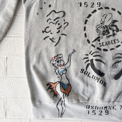 SHANANAMIL GYPSY USN PINUP HAND DRAWN VINTAGE SWEAT SHIRTS LIMITED EDITION 004