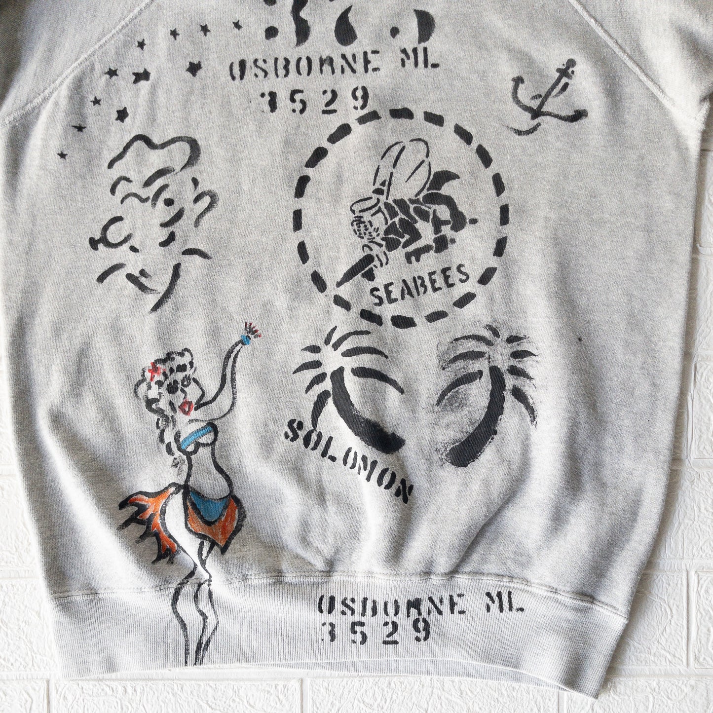 SHANANAMIL GYPSY USN PINUP HAND DRAWN VINTAGE SWEAT SHIRTS LIMITED EDITION 004