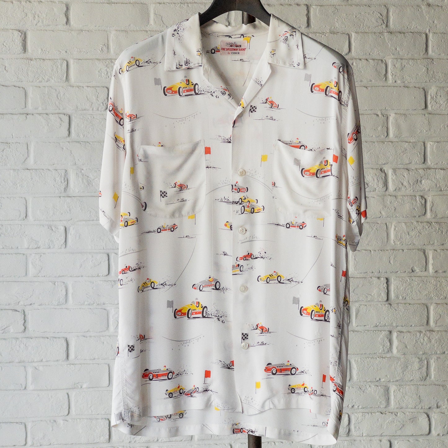 THE SPEEDWAY BY CISCO RAYON LONGSLEEVE SHIRTS 1950'S VINTAGE