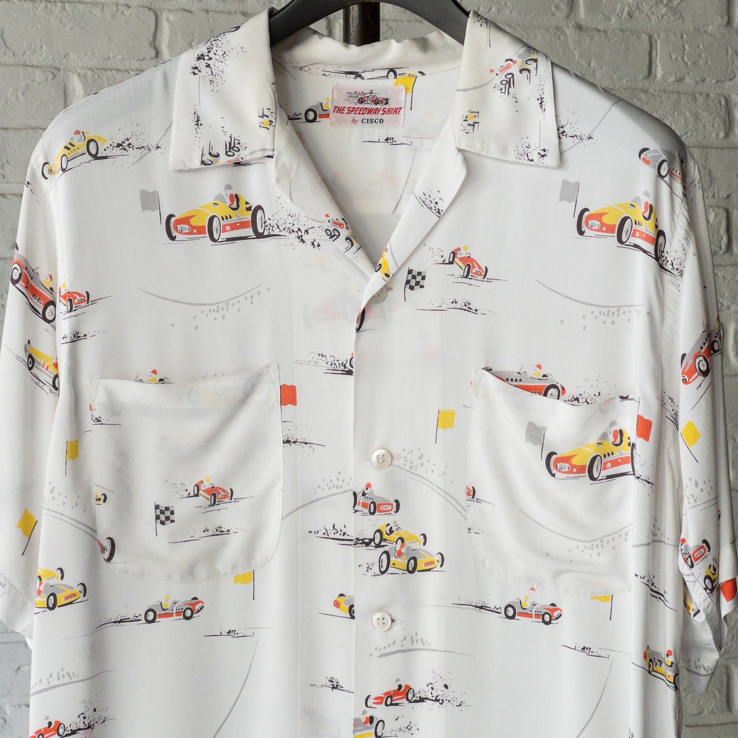 THE SPEEDWAY BY CISCO RAYON LONGSLEEVE SHIRTS 1950'S VINTAGE