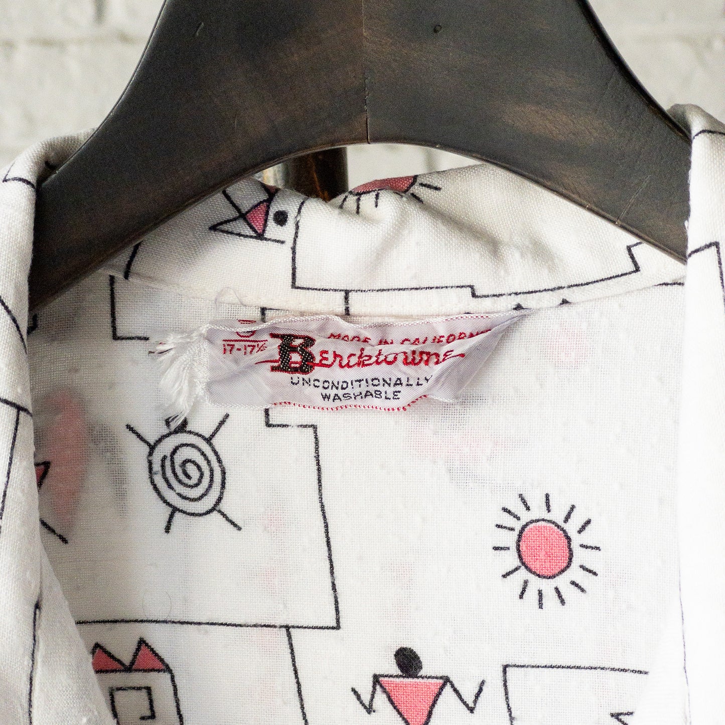 AMERICAN NATIVE PATERN RAYON SHORTSLEEVE SHIRTS 1950'S VINTAGE