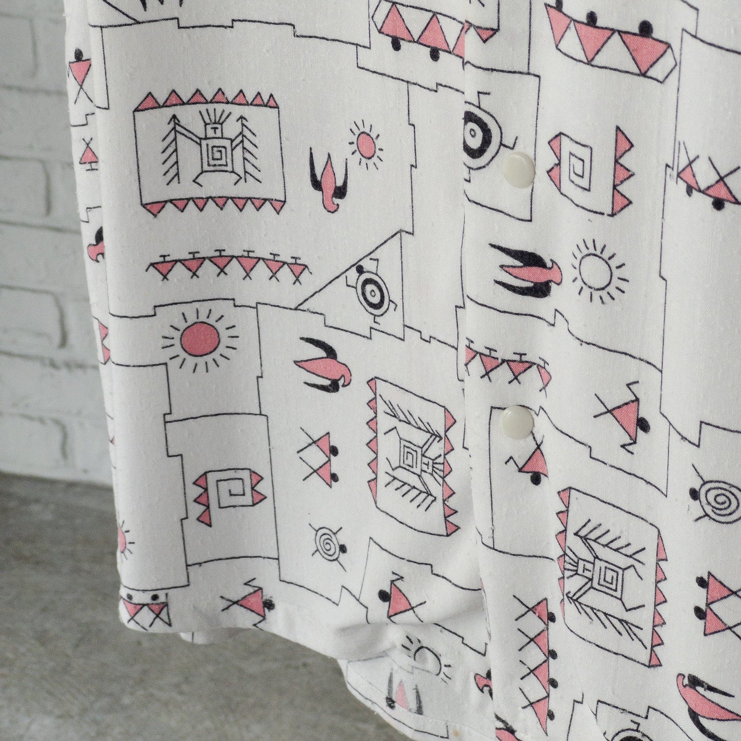 AMERICAN NATIVE PATERN RAYON SHORTSLEEVE SHIRTS 1950'S VINTAGE