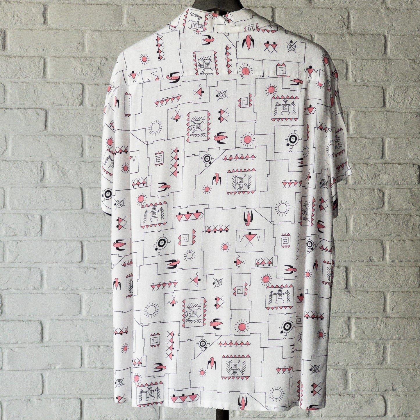 AMERICAN NATIVE PATERN RAYON SHORTSLEEVE SHIRTS 1950'S VINTAGE