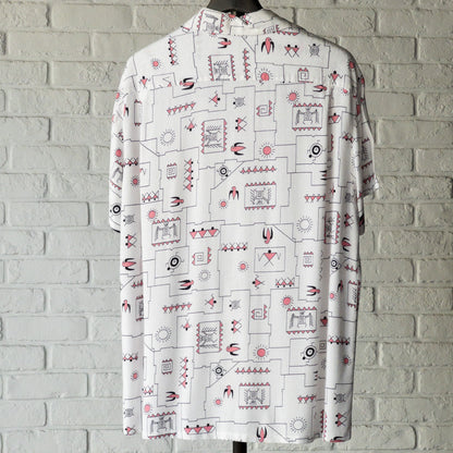 AMERICAN NATIVE PATERN RAYON SHORTSLEEVE SHIRTS 1950'S VINTAGE